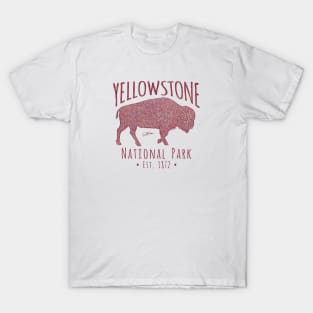 Yellowstone National Park, Walking Bison T-Shirt